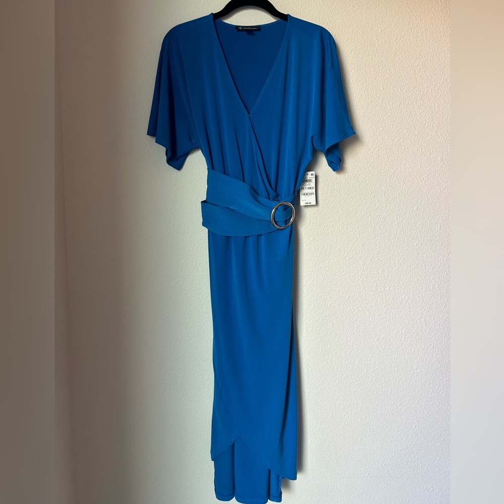 NWT INC Midi Wrap Dress with Belt